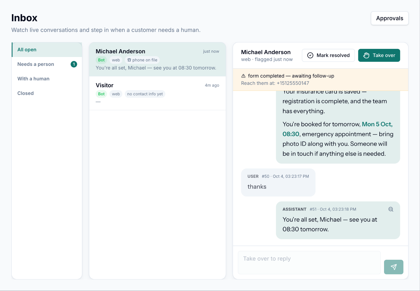 Inbox — conversation